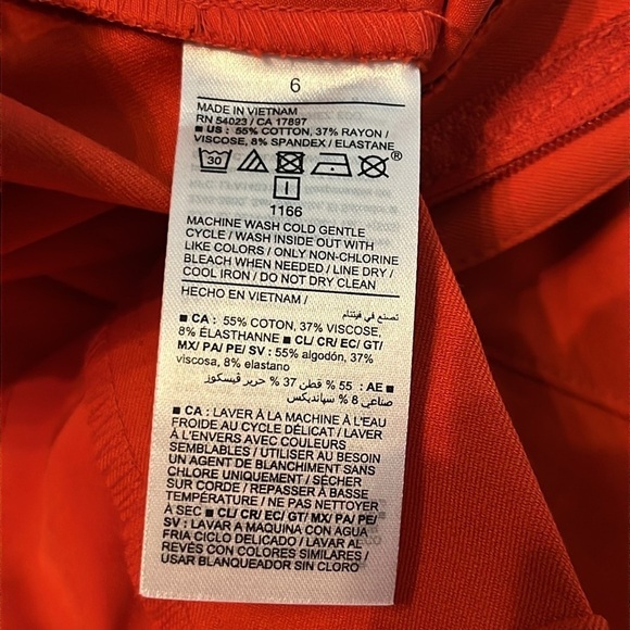 NWT Old Navy Auburn Red High-Waisted Pixie Skinny Pants Size 6 - Picture 9 of 13